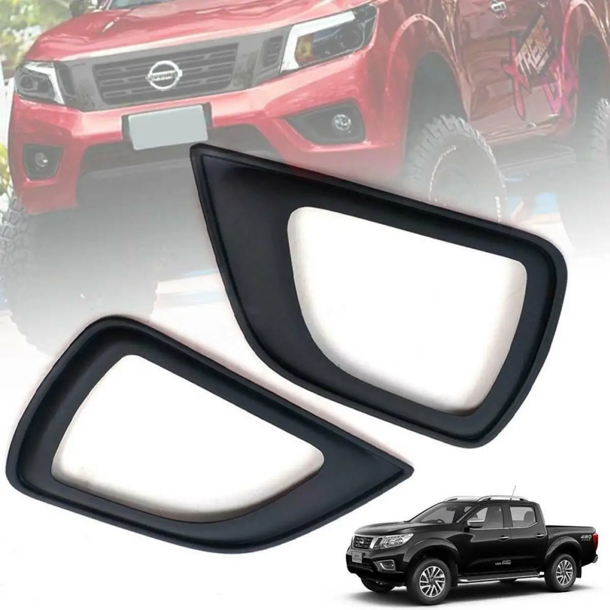 JanDeNing Fit 2016 2017 Nissan NP300 Navara Frontier D23 4WD противотуманная фара с черной рамкой|Абажуры| |