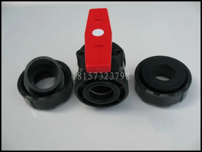 Горячая Распродажа ПВХ-u двойной Союз шаровой клапан DN32 правда Союза с DIN для 40 мм