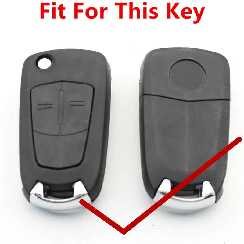 Флип чехол FLYBETTER из натуральной кожи с 2 кнопками для ключей Opel Astra H/Zafira B/Corsa D