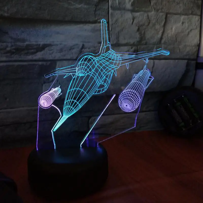 Креативный красочный 3d Детский светильник светодиодный Ночной с сенсорной