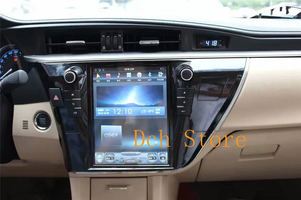10,4 ''вертикальный экран Tesla стиль Android 8,1 автомобильный DVD gps радио плеер для Toyota Corolla 2013 PX6 CARPLAY