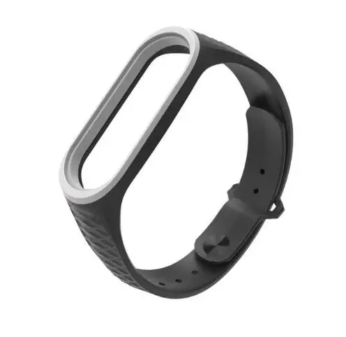 Black Grey Mi jobs mi band 3 mi Band 4 браслет на запястье Aurora силиконовый спортивный ремешок для Xiaomi mi Band 3 mi Band 4 анти-потеря - Цвет: Black Grey