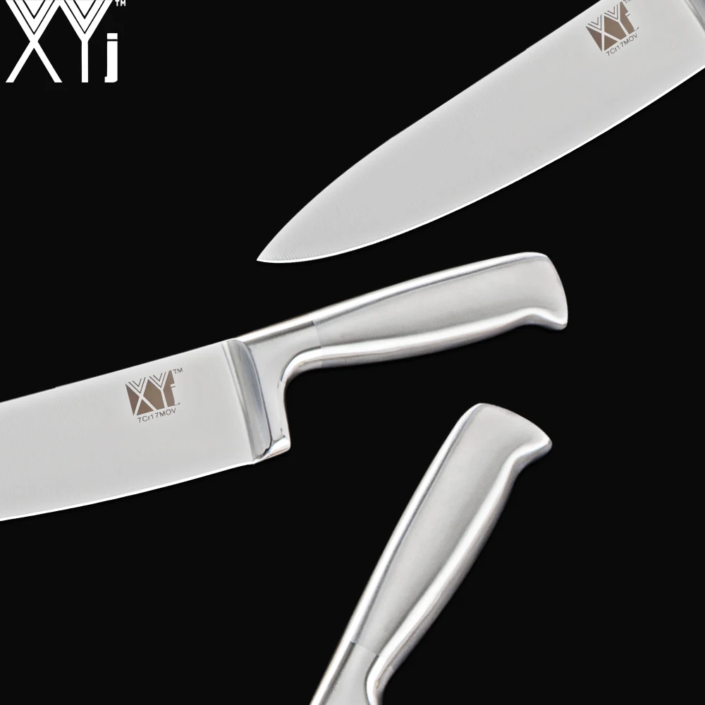 XYj набор кухонных ножей из нержавеющей стали Santoku хлебопечный плод нож шеф-повара