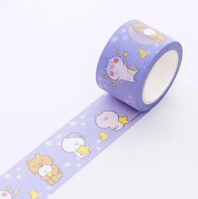 6 1 шт. Kawaii животные лиса кролик медведь собака Сакура клейкие ленты васи DIY Скрапбукинг наклейка этикетка Маскировочные ленты Канцелярские - Цвет: 6