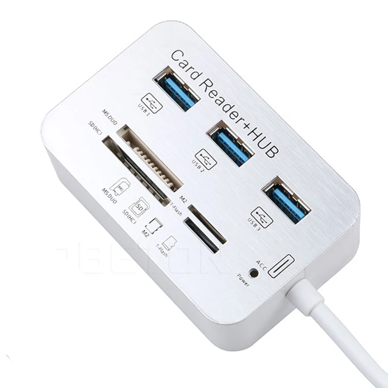 Мини концентратор USB 3 0 с кардридером для карт памяти|USB-хабы| |