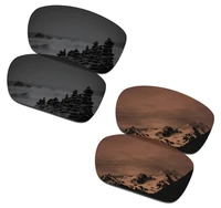 smartvlt 2 pairs polarized sunglasses replacement lenses for oakley scalpel stealth black and amber brown