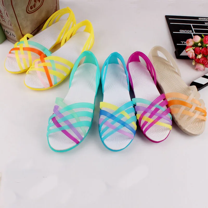 2018 женские сандалии летние новые конфеты обувь открытый носок Stappy пляж Валентина