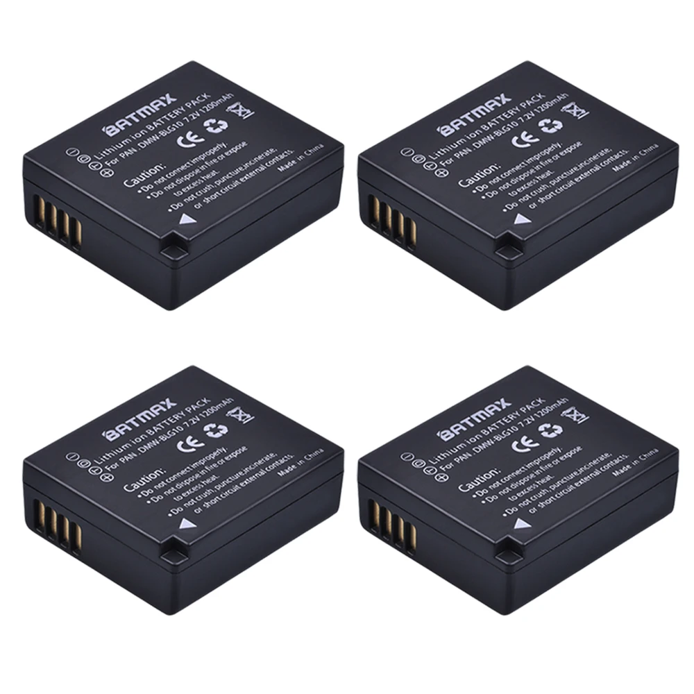 4Pcs DMW-BLG10 BLG10E DMW-BLG10PP Battery+Digital Wall Charger for Panasonic DMC-GF6 GF3 GF5 GX7 GX80 GX85 Mark II DMC TX1 | Электроника