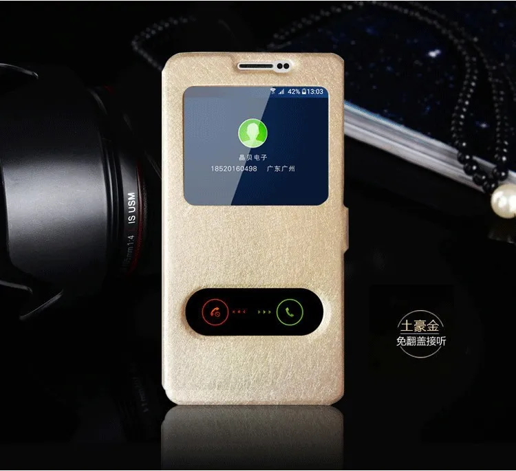 Для huawei Y3 II случае быстрый ответ окном View Flip Стенд PU кожаный чехол для huawei Lua-L21 Y3II Y3 2 чехол телефона случаях Fundas
