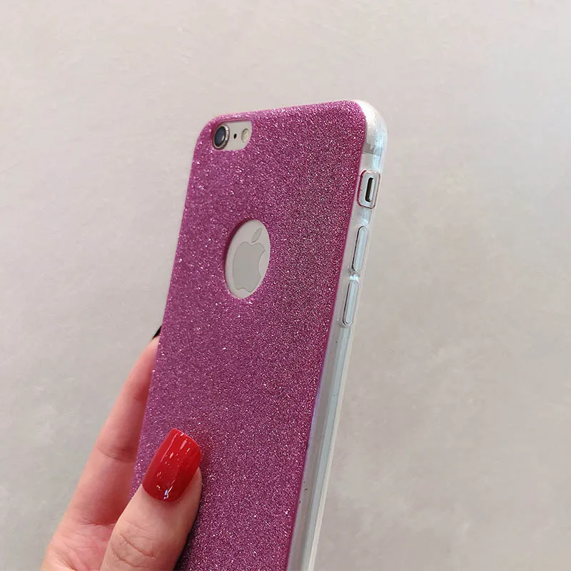 Для Apple iPhone SE 5 5S 6 6G 6s 7 8 Plus 7Plus 10 X XR Xs Max Блестящий Сверкающий Прозрачный мягкий