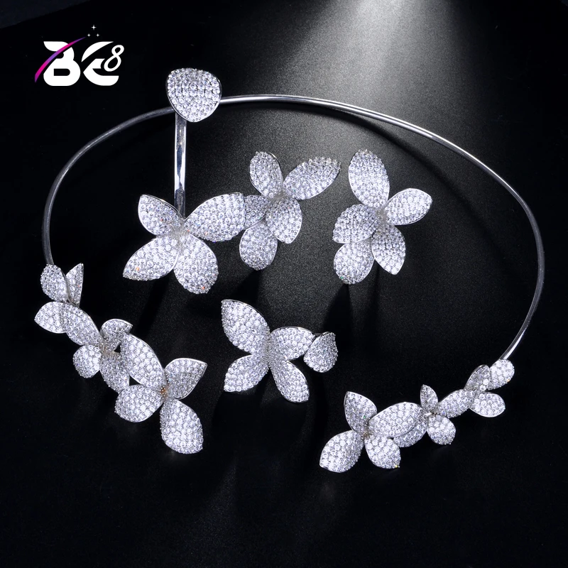 Be 8 2018 AAA CZ Bridal Jewelry Set Dubai Sets for Women Round Wedding Jewellery Costume S172 | Украшения и аксессуары