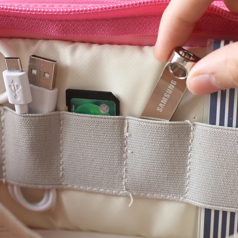Модный чехол-органайзер сумка для хранения цифровые устройства USB кабель
