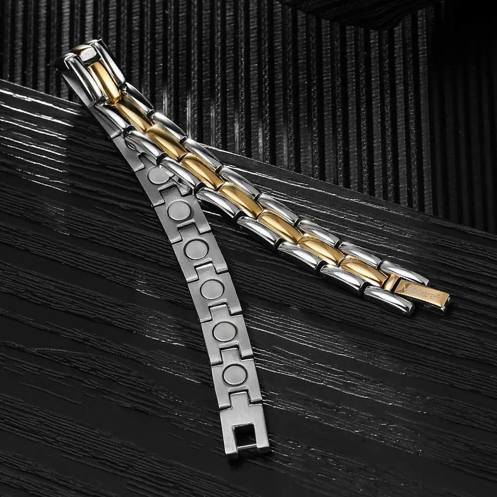 Магнитный браслет Moocare из нержавеющей стали с регулируемой застежкой для женщин