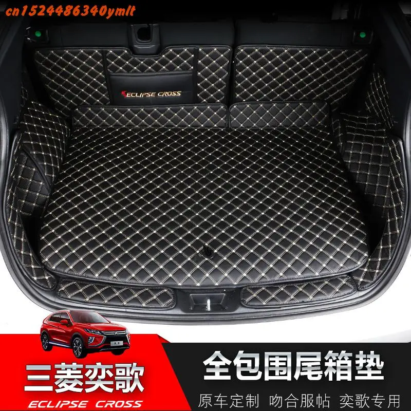 

High-quality leather Full-enclosed 3D car trunk mat modified boot mat For Mitsubishi Eclipse Cross 2018 2019 Car-Styling
