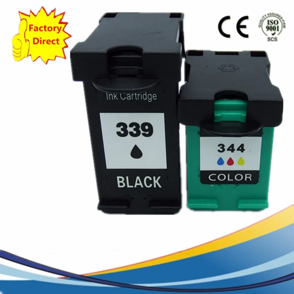 Картридж с чернилами Восстановленный для HP339 XL 344 Officejet 7210 7310 7313 7410 Photosmart 325 335 375 385