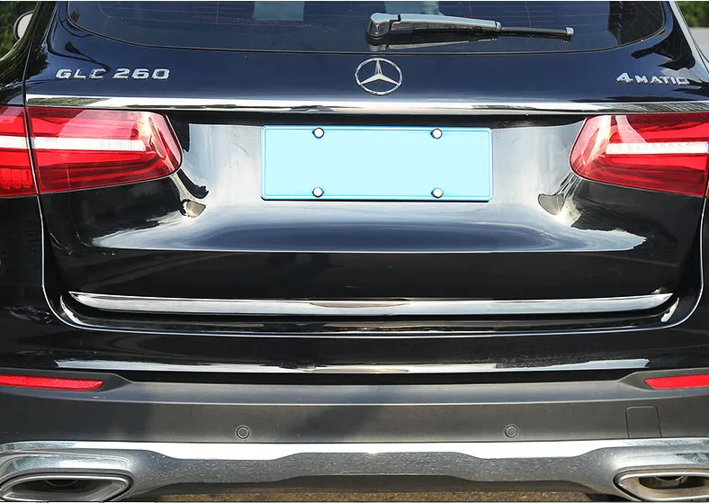 Для benz glc хромированная Декоративная полоса для задней двери ABS серебряное