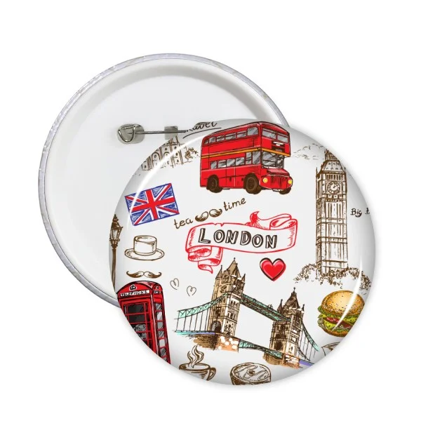 5 шт. любящее сердце башня автобус автомобиль Великобритания гамбургер Англия