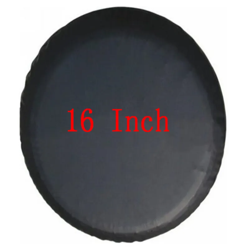 16 inch 1 шт. черное покрытие для автомобильной покрышки 13 '', 14", 1", 16", 1", 18" дюймов ПВХ PU запасные колеса клапанные крышки для автомобилей колеса аксессуары - Цвет: 16 inch