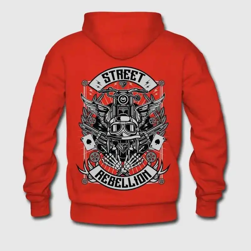 Для мужчин улица восстание мотоцикл Custom Print ручной работы байкер гонки Забавный