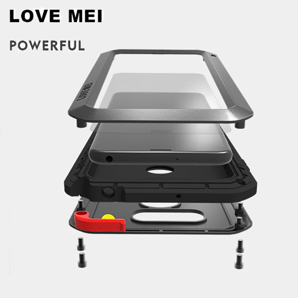 Мощный алюминиевый защитный чехол LOVE MEI для LG V30 V20 V10 V40 противоударный всего тела