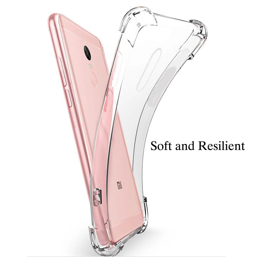Роскошный противоударный прозрачный мягкий силиконовый чехол для Xiaomi Redmi 4A 4X