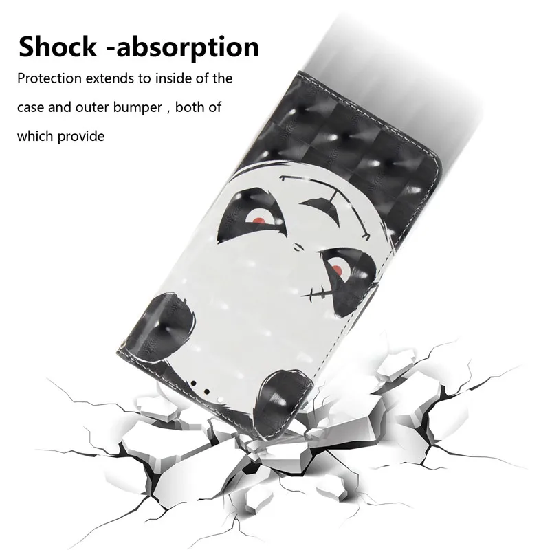 

Wekays For Samsung Galaxy A6 2018 A600F Case Cartoon Panda Leather Fundas Case For Coque Samsung A6 Plus 2018 A605F Cover Cases