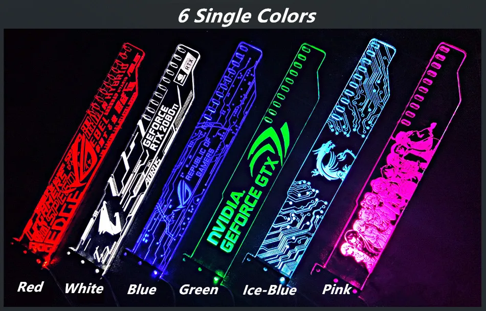 Графическая карта Поддержка рамки Красочные RGB/D-RGB светодиодный VGA держатель для карт шасси вера лампа jack светильник загрязнения ASUS AURA