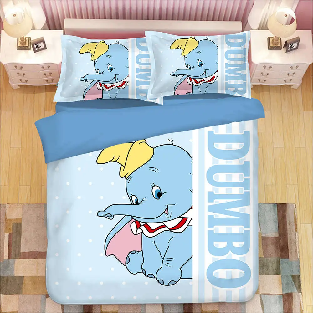 7 Disney мультфильм Dumbo постельные принадлежности комплекты для мальчиков/девочек Детская односпальная средняя двуспальная большая двуспальная Пододеяльник Набор наволочек двуспальное одеяло покрывало - Цвет: 7