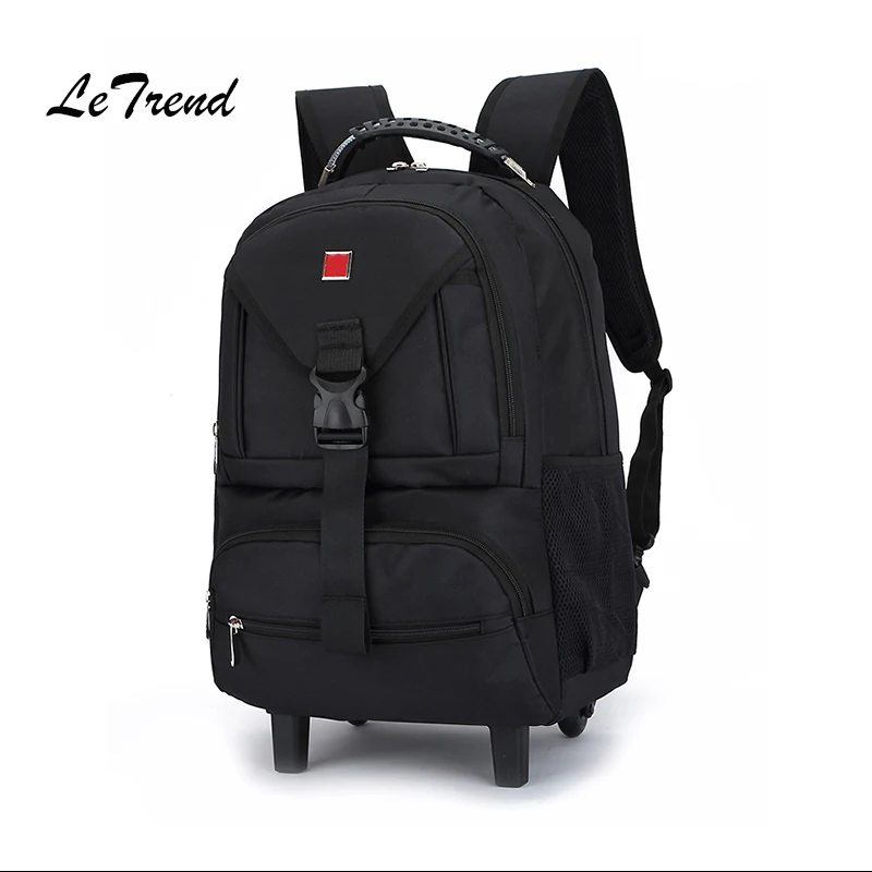 Letrend деловая Дорожная сумка из ткани Оксфорд чемоданов колес студенческий рюкзак