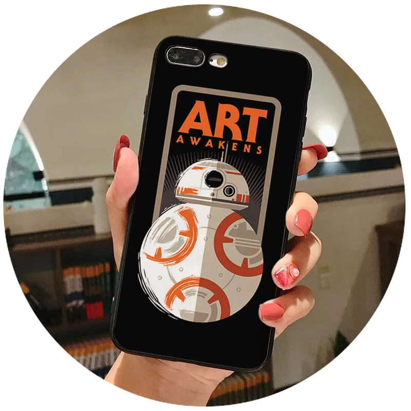 IMIDO для coque iphone XR черный BB8 Звездные войны Силиконовые телефонные чехлы Iphone 8 6 6S 7 Plus