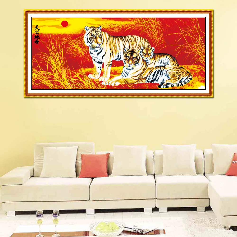 Домашний декор Joy Sunday Tiger D018 14CT 11CT наборы для вышивки крестиком с отцом неба и