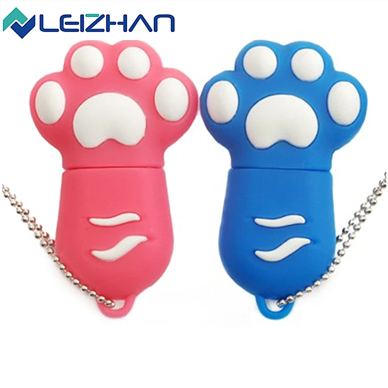 Leizhan usb флэш-накопитель 2.0 милый кошачий коготь памяти 64 г флешки 32 USB флэш-диск 16