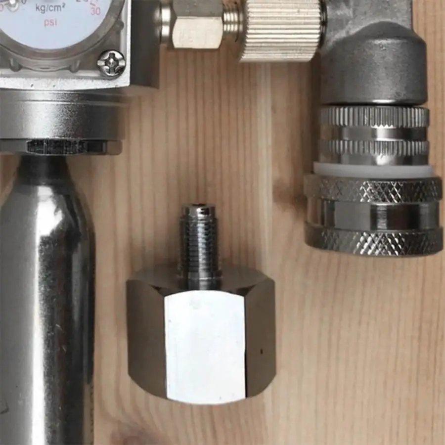 1Pc Co2 Adapter Mini Regulator Homebrew Beer Corny Keg 6ACME-6G to 3/8-24UNF