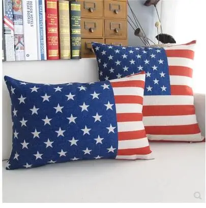 

45x45cm/50x30cm American British Stars Stripes pattern lumbar pillowcase back cushion cover national flag printed pillow covers