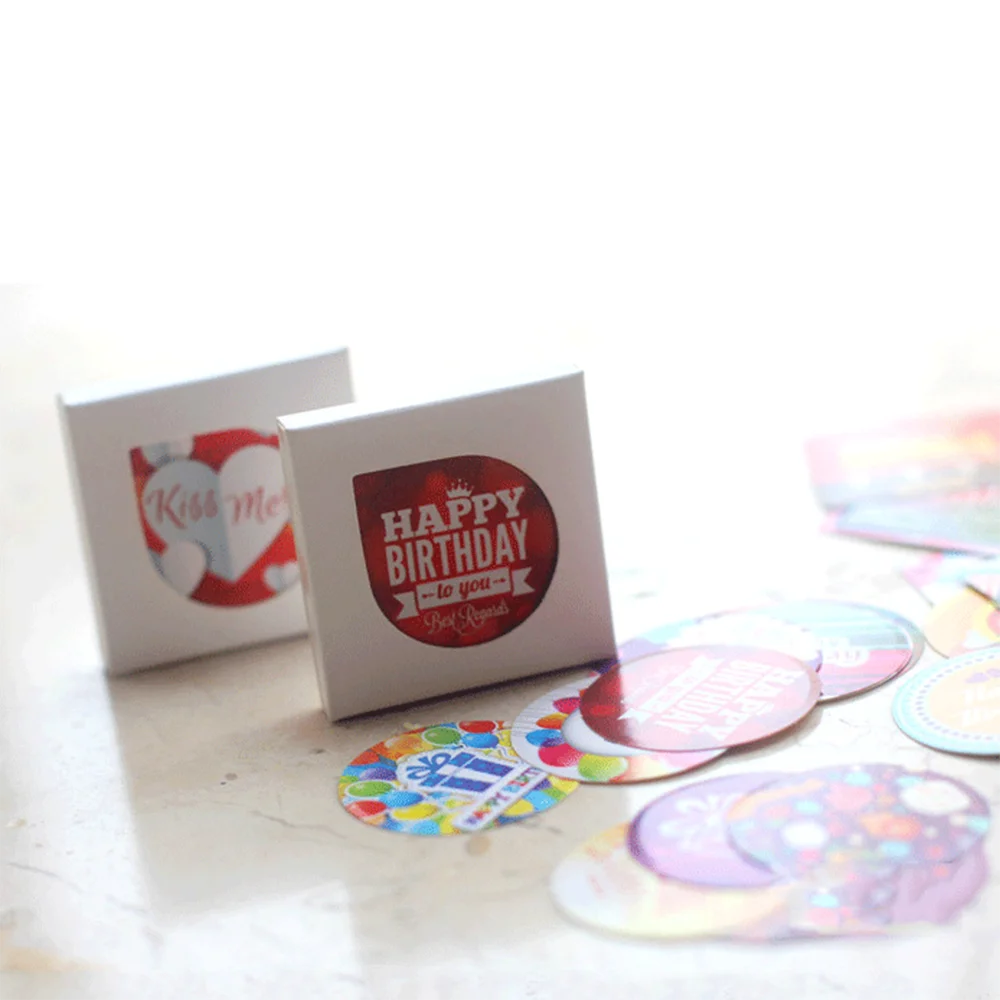38pcs Happy Birthday Paper Stickers Kawaii Stationery DIY Scrapbooking Diary Decorations Handmade Supply Label Sealing