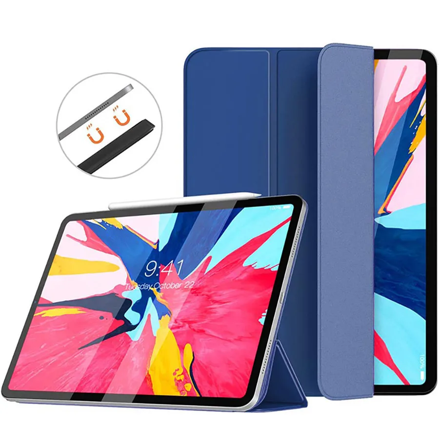 Для iPad Pro 11 Чехол для iPad Pro Funda Магнитный ультра тонкий чехол для смарт-телефона для iPad 11 дюймов чехол с поддержкой беспроводной зарядки+ пленка
