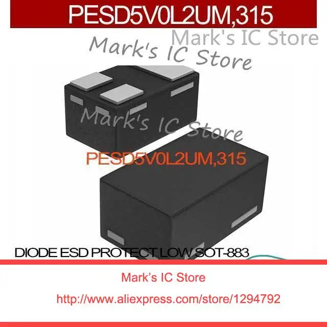 315 диод оур защиты SOT 883 pesd5v0l2um 5V0L2U PESD5V0L2 5V0L2UM PESD5V0L 5V0L2UM|esd damage|esd productesd clothes |