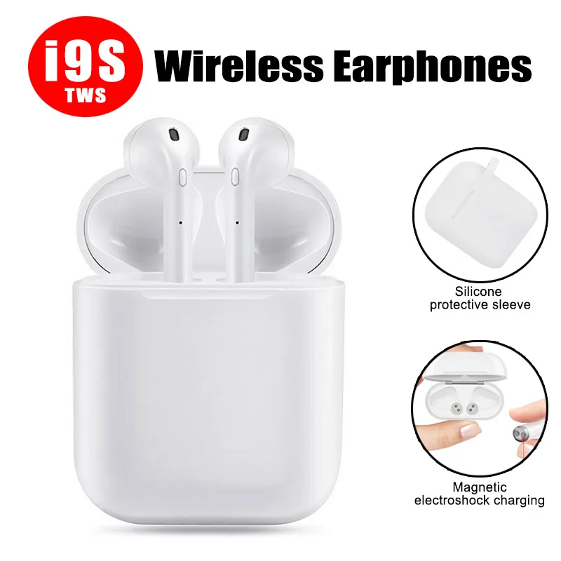 I9S TWS беспроводной Bluetooth 5 0 наушники стерео спортивные i8X вкладыши с микрофоном для