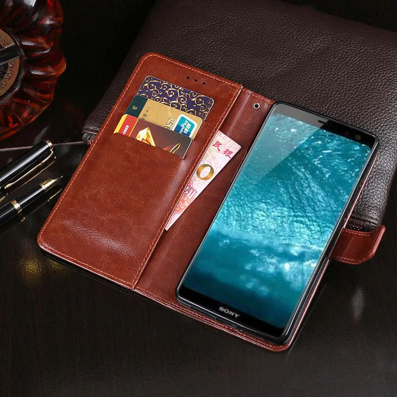 Роскошный кожаный чехол книжка для Sony Xperia 1 L2 L1 XA2 Ultra XA1 XA компактный 10 Plus XZ4 ZX3 XZ2