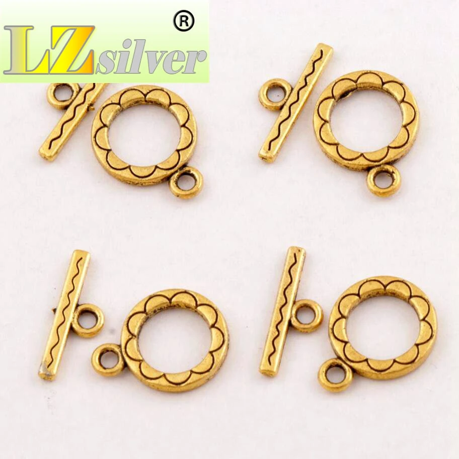 

Flower Round Bracelet Toggle Clasp 200sets zinc alloy Jewelry DIY Findings L831