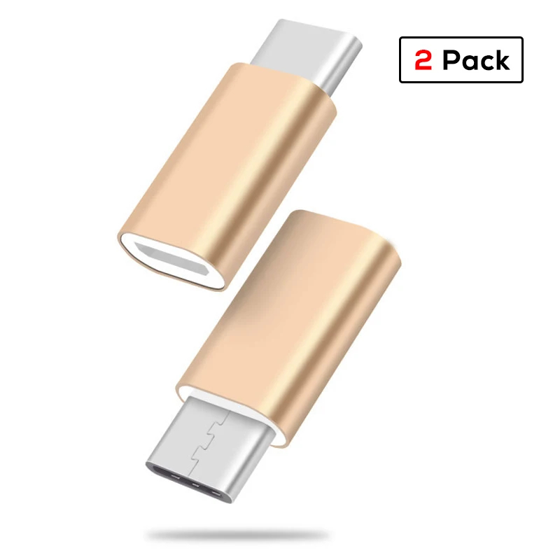 2 Pack Gold EECPT 10 Упаковка OTG type C адаптер USB C к Micro USB OTG кабель type-C разъем адаптера для Macbook samsung S9 S8 huawei P20 P10 - Цвет: 2 Pack Gold