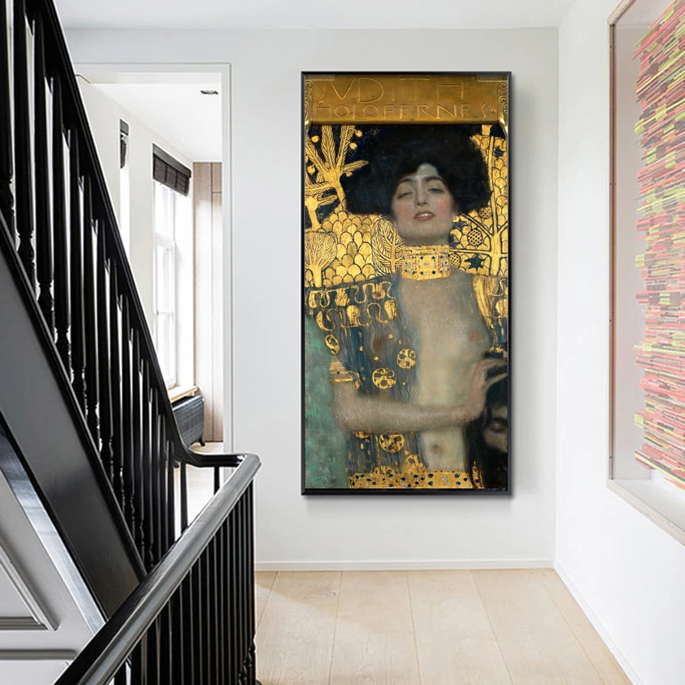 Gustav Klimt женские золотые картины на холсте классические картины маслом настенные картины для гостиной большой холст художественные декоративные картины