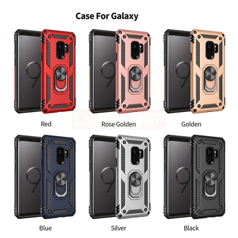 Чехол с кольцевой застежкой в стиле милитари для Samsung Galaxy A10 A20 A30 A40 A50 A70 M10 M20 S8 S9 S10