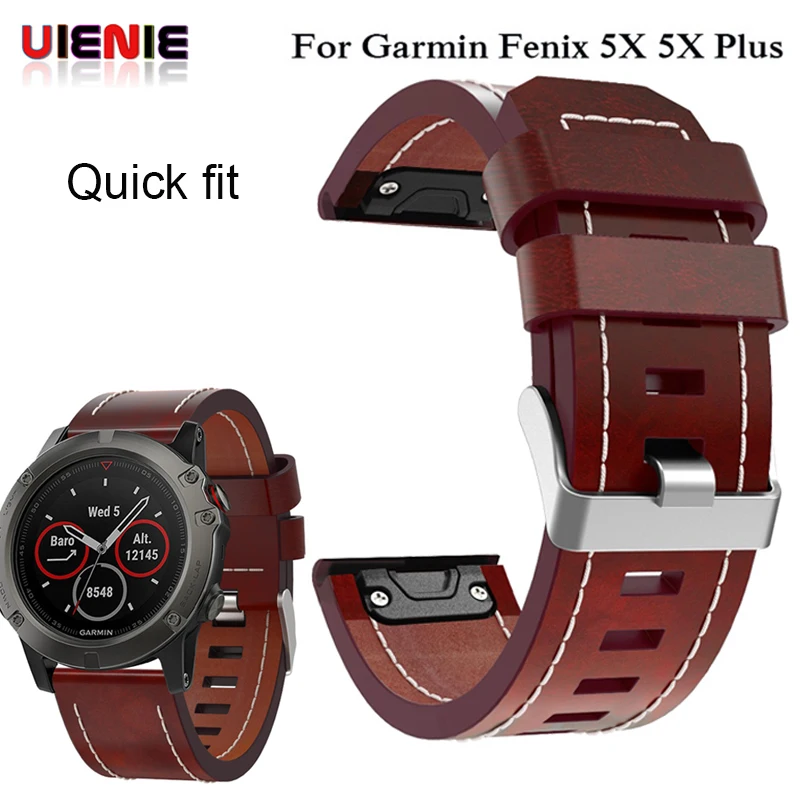 26 мм кожаный ремешок для наручных часов Garmin Fenix 3/Fenix 5X 5X Plus, Смарт-часы, браслет, легко подходит, быстрый браслет, ремень
