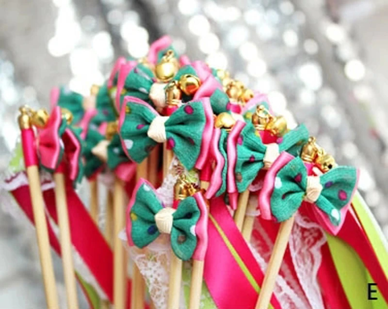 Новое поступление вечерние палочки с бантом на заказ праздничные Ленточные