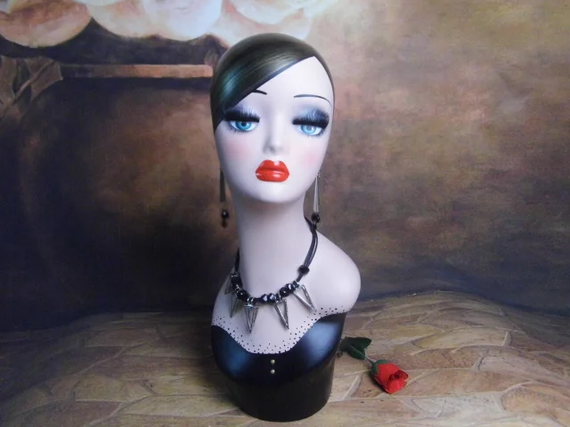 Винтажный женский манекен из стекловолокна голова манекена головной убор|head