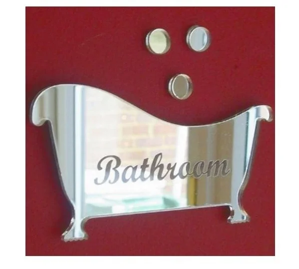 2 шт. в партии ванная комната 0 мм акриловая Зеркальная Наклейка 3D санузел зеркало