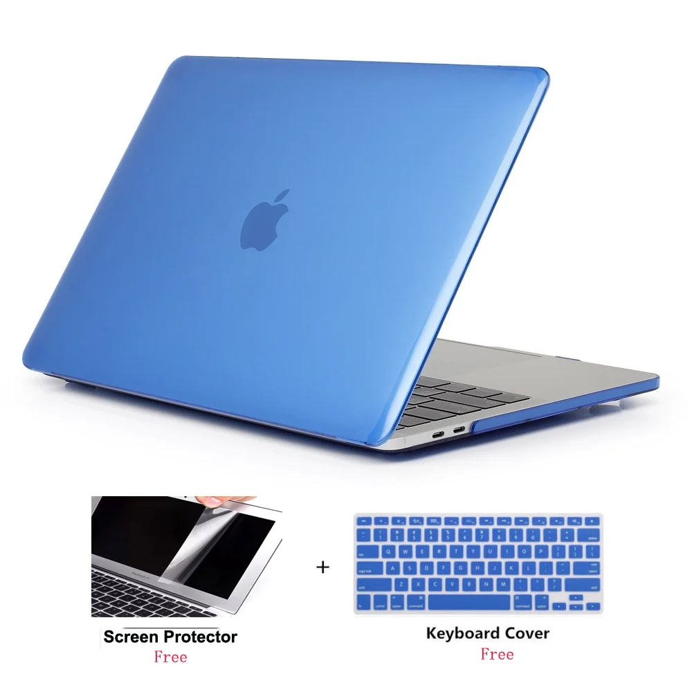 Кристально чистый жесткий чехол для Apple Macbook Air Retina Pro 11 12 13 15 с сенсорной панелью