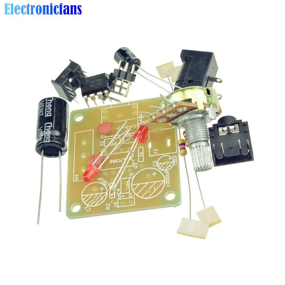 LM386 плата мини усилителя DIY Kit 3V 12V усилитель мощности комплект электронных
