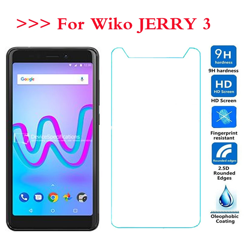 Закаленное стекло для wiko JERRY 3 защитная стеклянная пленка взрывозащищенная